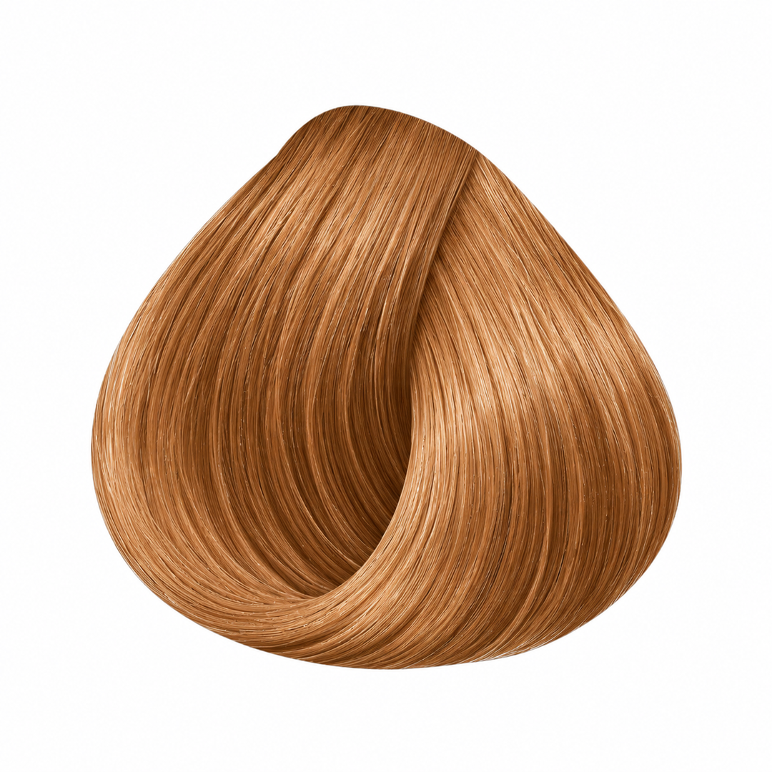 L'Oréal Professionnel Majirel Haarfarbe 8.04 Hellblond Leicht Kupfer – Haarfarbmuster