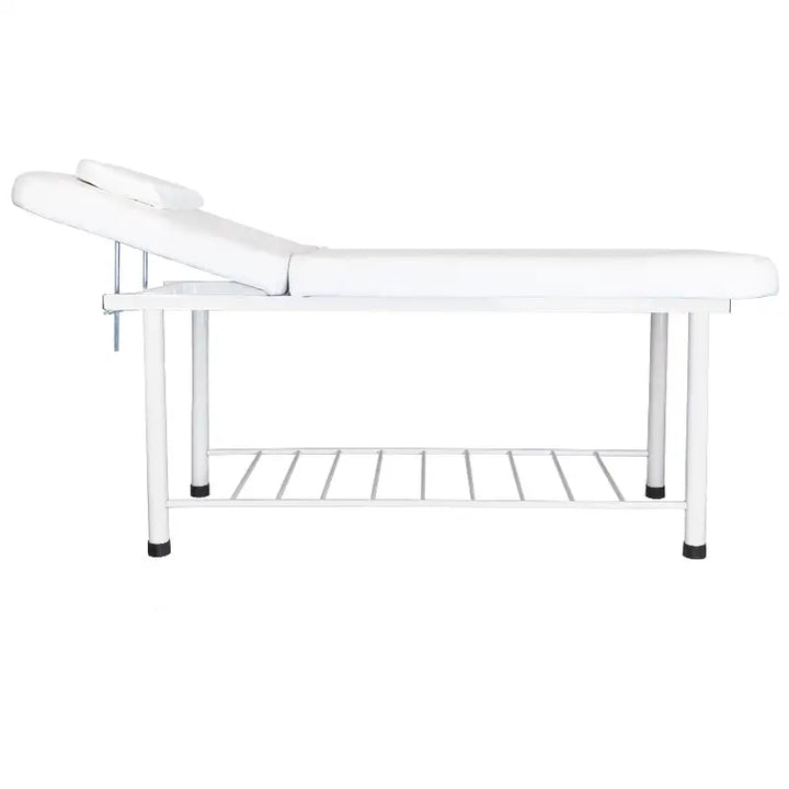 Weiße Massageliege 812 Basic Weiß mit Metallrahmen für Therapiezwecke