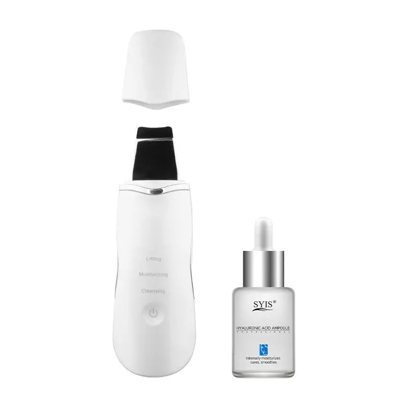 MINI SKIN SCRUBBERGERÄT WHITE PEARL + SYIS AMPULE MIT HYALURONSÄURE 15ML