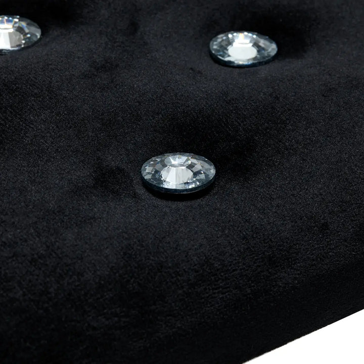 Momo Diamond Velour Maniküre Armlehne Schwarz