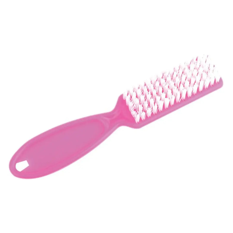 Pink Plastikkailbürste mit weißen Borsten für Nagelbürste