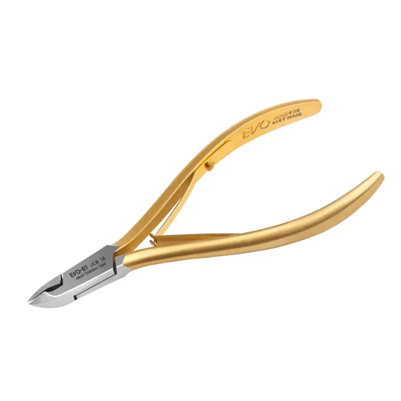 Goldhandgriff Nagelhautzange mit Edelstahlklingen vom Nghia Evo Nagelhautzange 07 Jaw 14
