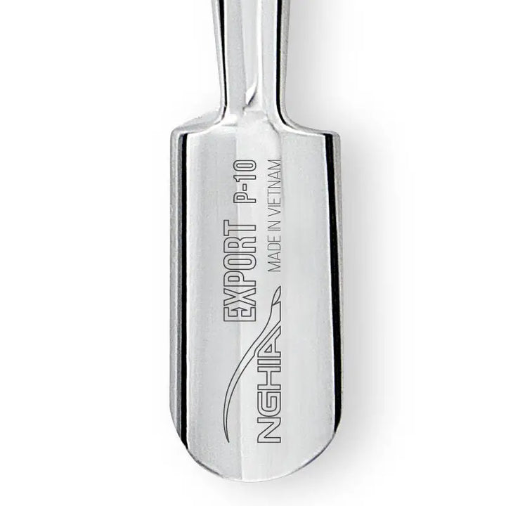 Silberner Nagelhautpusher von Nghia Export Metall-Nagelhautschieber p-10