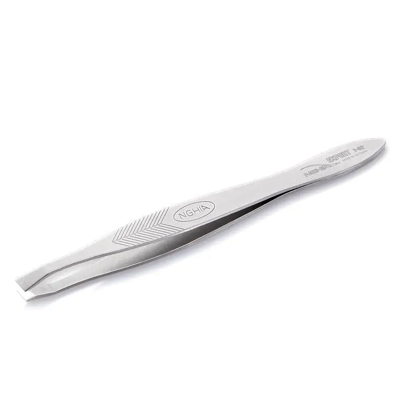 Silberne Metallpinzette Nghia Export Pinzette T-02 für präzises Greifen