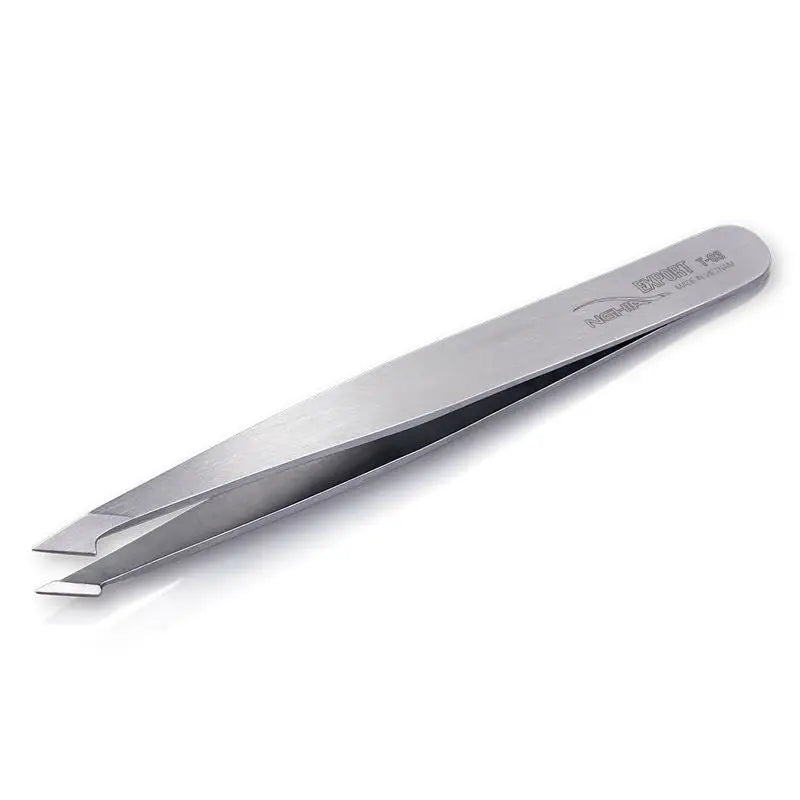 Silberne Metallpinzette von Nghia Export Pinzette T-03 für Präzisionsarbeiten