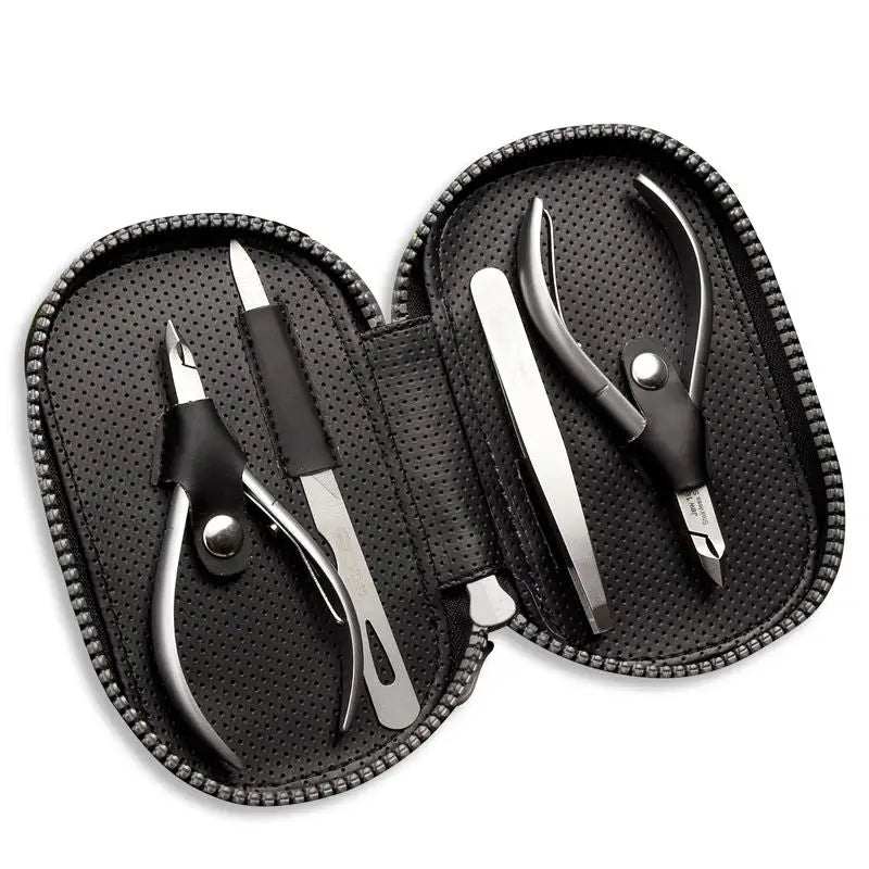 Maniküre-Set im schwarzen Etui für professionelle Pflege Nghia Export MD-33