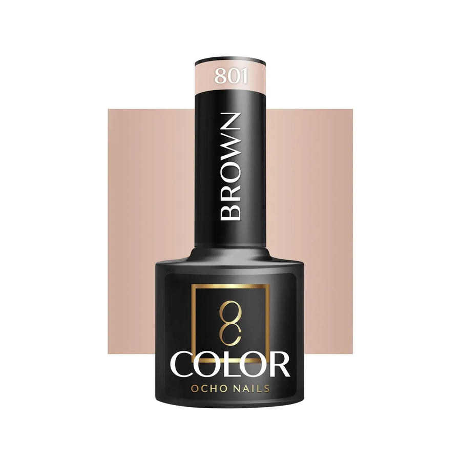 OCHO NAILS Hybrid-Nagellack Braun 801 -5 g - Nagellack