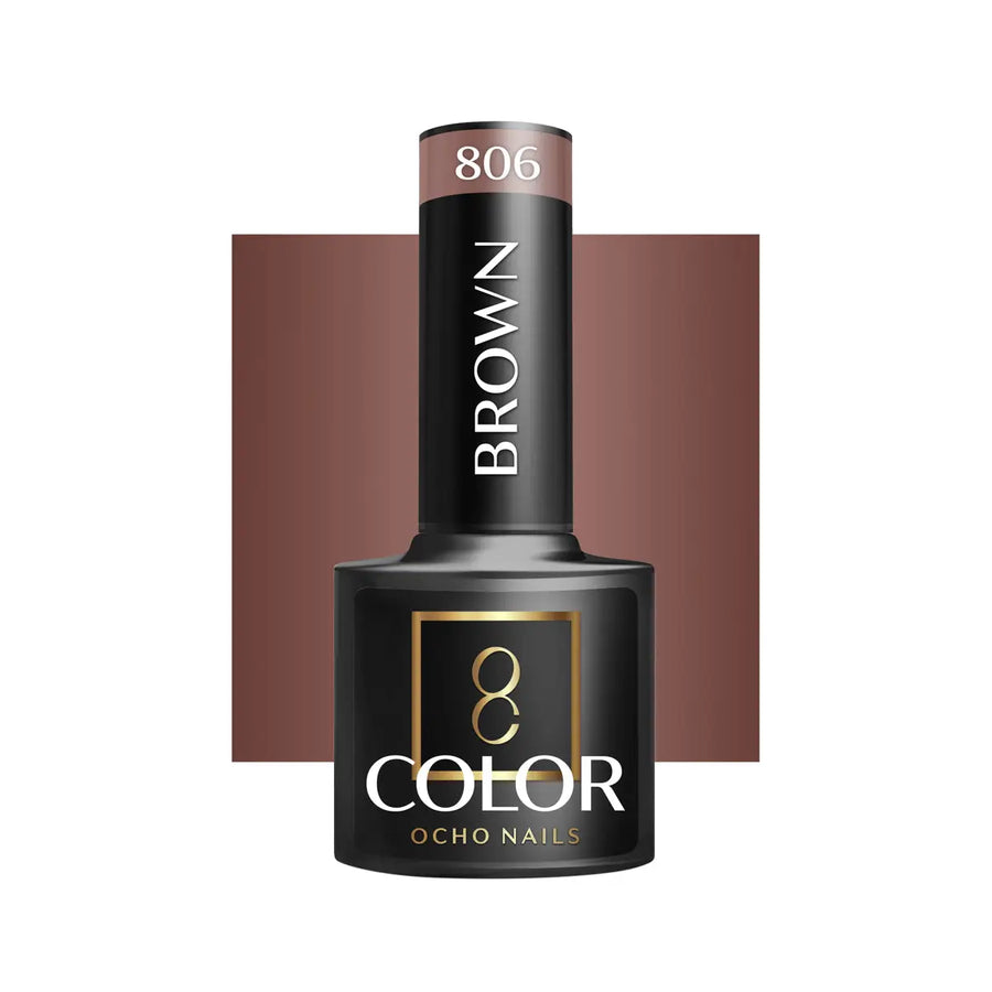 OCHO NAILS Hybrid-Nagellack Braun 806 -5 g - Nagellack