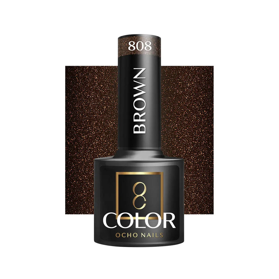 OCHO NAILS Hybrid-Nagellack Braun 808 -5 g - Nagellack