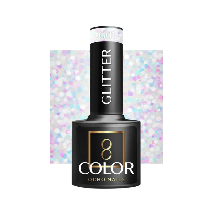 OCHO NAILS Hybrid-Nagellack glitzer G01 -5 g - Nagellack