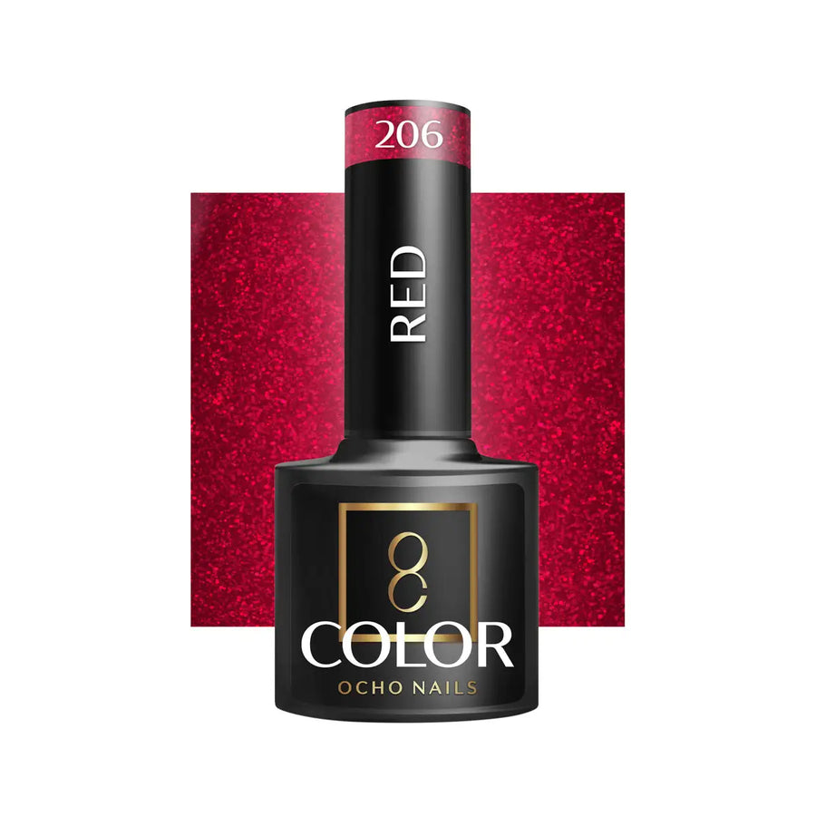OCHO NAILS Hybrid-Nagellack rot 206 -5 g - Nagellack