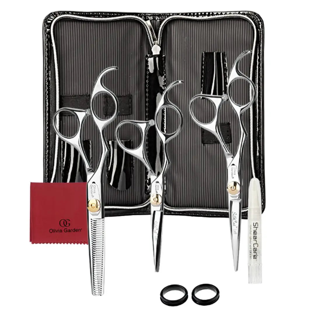 Scheren-Set in Koffer der Olivia Garden Silk Cut Haarscheren gefertigt