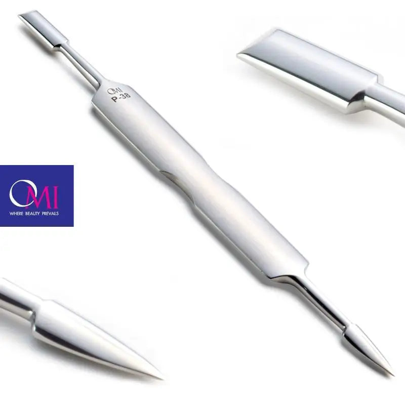 Double-ended Metall Nagelhautschieber Omi Pro-Line p38 für professionelle Nagelpflege