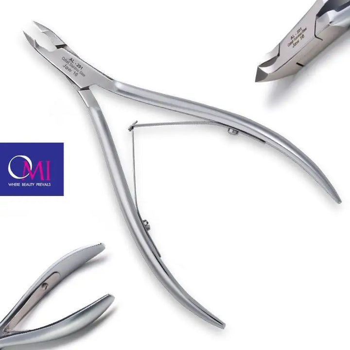 Stainless Steel Nagelhautzange Omi Pro-Line AL-201 mit Acrylic Nail Nippers Jaw16/6mm