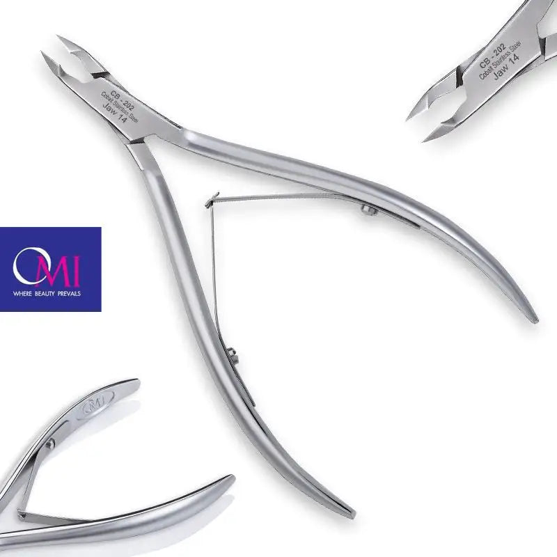 Silberne Nagelhautzange Omi Pro-Line CB-202 mit 12/4 mm Kiefer und Lap Joint