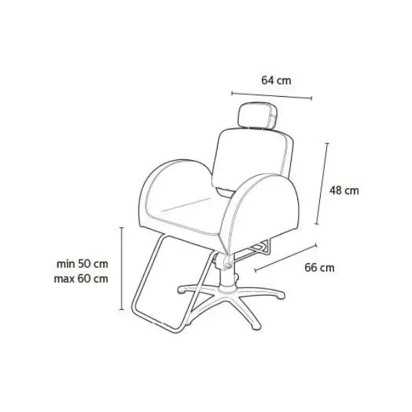 Original Best Buy Frisierstuhl 5-Beinig Rhone - Friseurstuhl