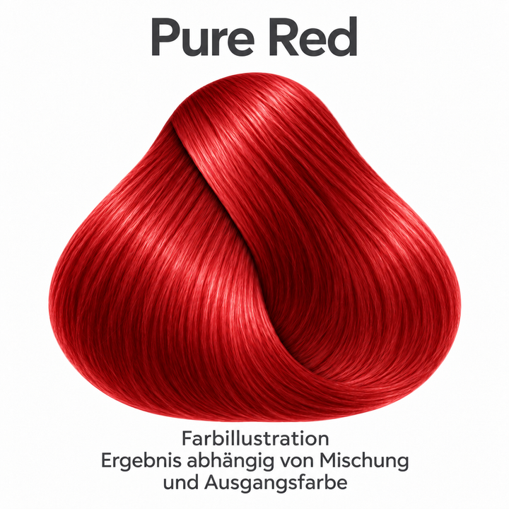 Goldwell System @ Pure Pigments – Pure Red. Farbillustration – Ergebnis abhängig von Mischung und Ausgangsfarbe.