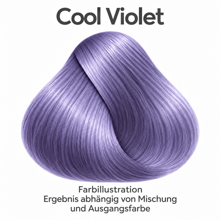 Goldwell System @ Pure Pigments – Cool Violet. Farbillustration – Ergebnis abhängig von Mischung und Ausgangsfarbe.