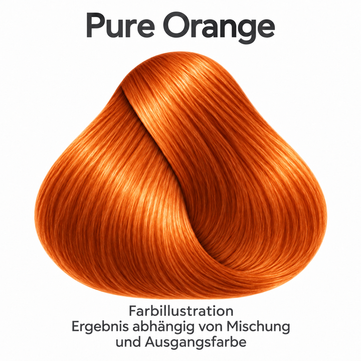 Goldwell System @ Pure Pigments – Pure Orange. Farbillustration – Ergebnis abhängig von Mischung und Ausgangsfarbe.