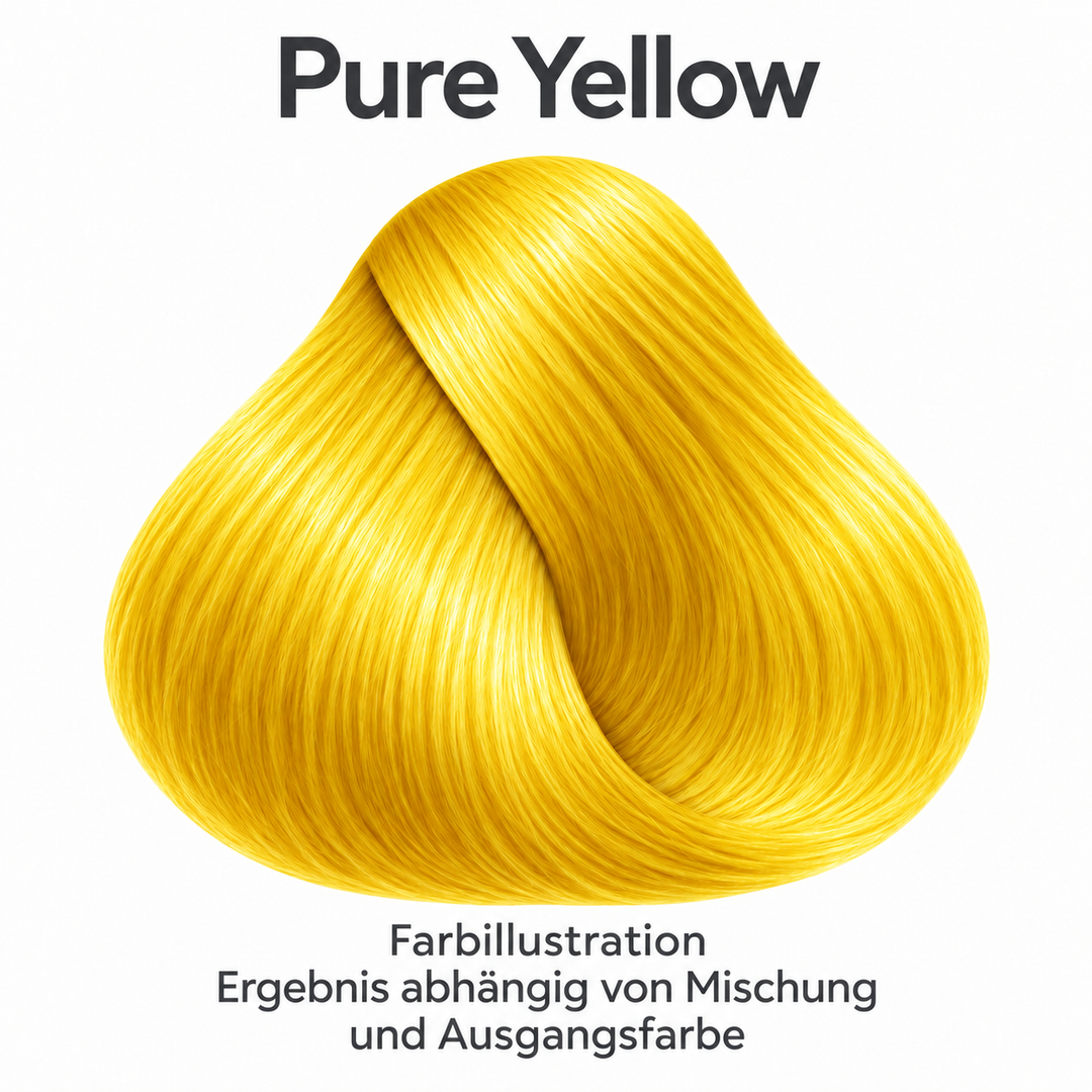 Goldwell System @ Pure Pigments – Pure Yellow. Farbillustration – Ergebnis abhängig von Mischung und Ausgangsfarbe.