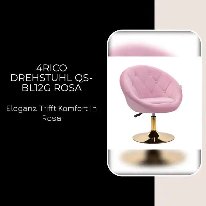 4Rico Drehstuhl QS-BL12G Rosa by@Outfy