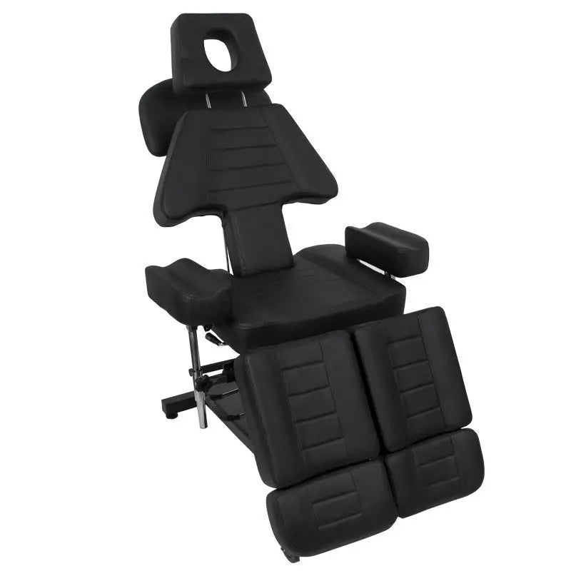 Schwarzfarbiger verstellbarer Massagesessel im Pro Ink Tattooliege 603b Design