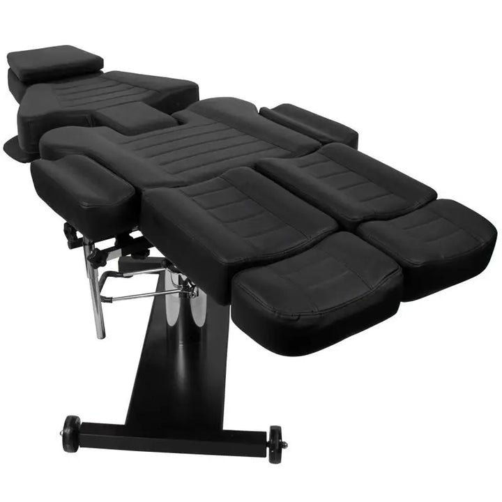 Schwarzer verstellbarer Massagetisch im Produkt Pro Ink Tattooliege 603b schwarz