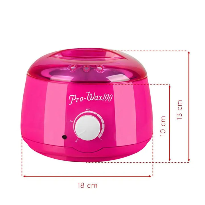 Pinkes Wax-Wärmer Pro-Wax 100 mit 400ml Kapazität und Maßen
