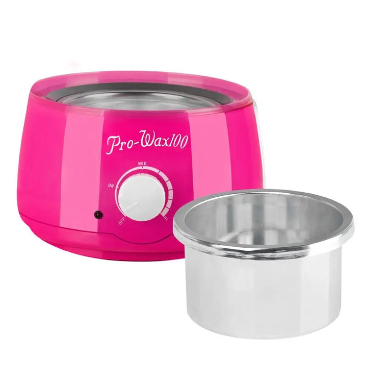 Pinkes Wachs-Heizgerät Pro-Wax 100 mit Metall-Insert für Wachsbehandlung