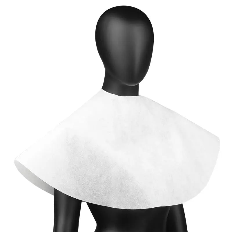 Weiße Einweg-Haarkleid-Cape für Frisör und Make-up, Quickepil 50 Stück