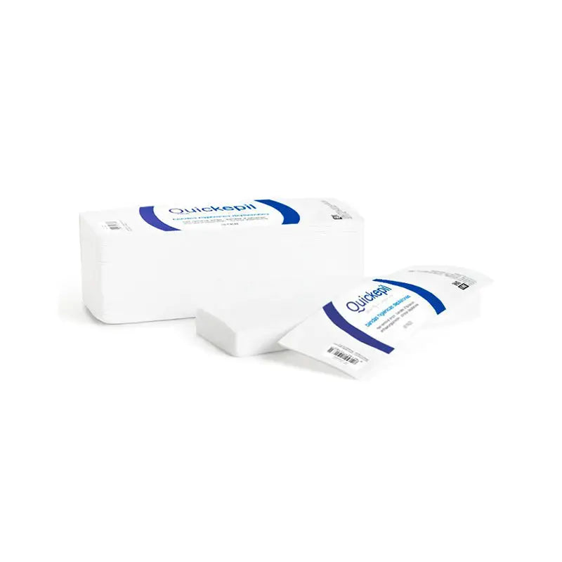Weiße Wachsstreifen für schnelle Haarentfernung im Set Quickepil 22x7 cm 100 Stück