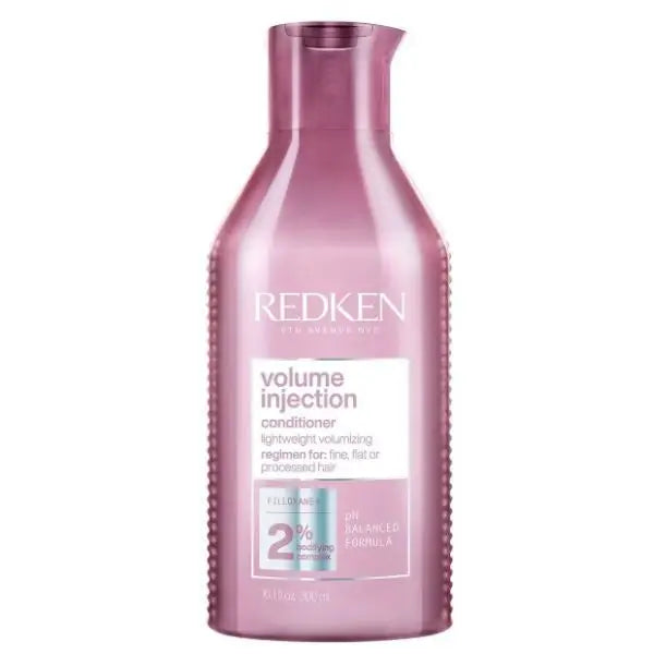 Pink Redken Volume Injection Conditioner Flasche für mehr Volumen