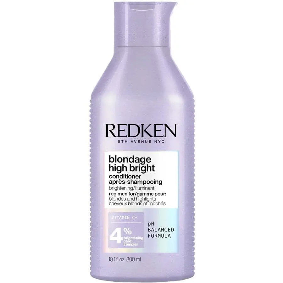 Lila Flasche Redken Blondage High Bright Conditioner für blonde Haare