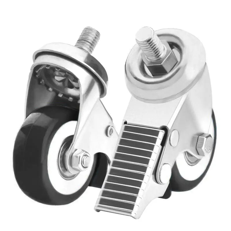 Swivel Rollen mit Bremsen für Stühle, Rollen-Set für Stühle basic 4Stk
