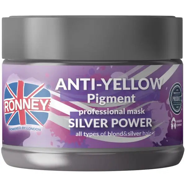Ronney Anti-Yellow Pigment Haarmaske für blondes und graues Haar, schützt vor Gelbstich