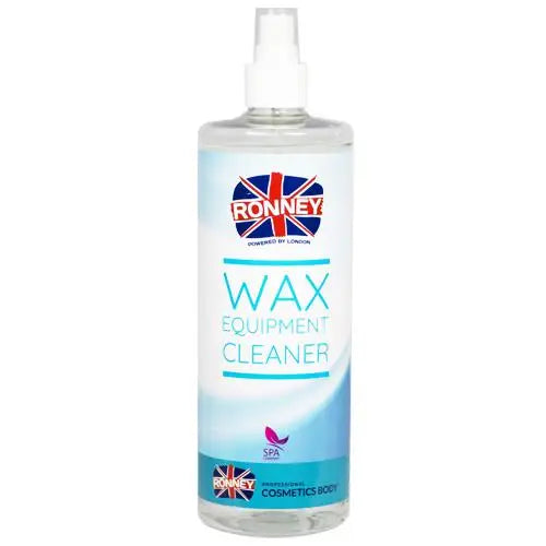 Klare Flasche RONNEY Cleaner Wax Entferner zur Reinigung von Wachs-Pflegegeräten