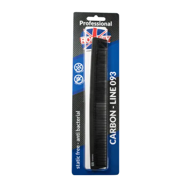 Black carbon Kamm im Verpackung für Ronney Professional Haarkamm Carbon Line 093