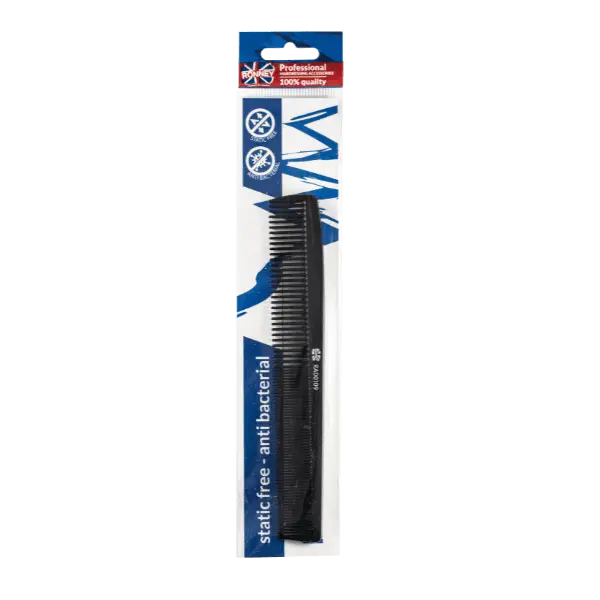 Schwarzer antibakterieller Haarkamm in Verpackung Ronney Professional Pro-Lite Haarkamm 109