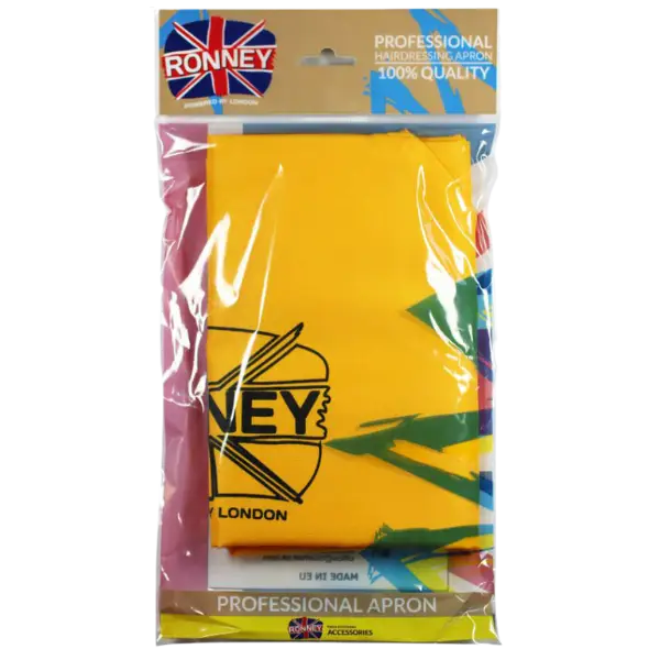 Verpackte gelbe Ronney Professional Schürze auf Produktabbildung
