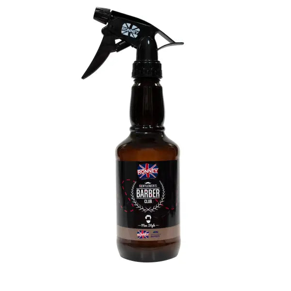 Braune Barber Sprühflasche von Ronney Professional Time for Moustache Barber Club