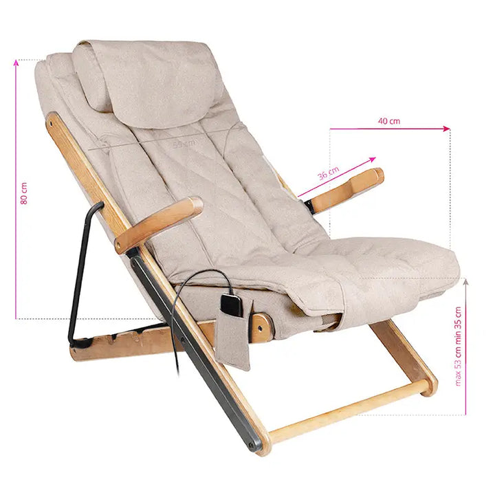 Sakura Klapp-Massagesessel mit Massagefunktion Beige - Massagesessel