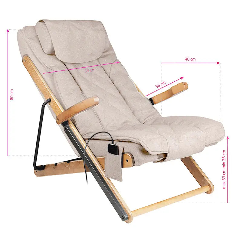 Sakura Klapp-Massagesessel mit Massagefunktion Beige - Massagesessel