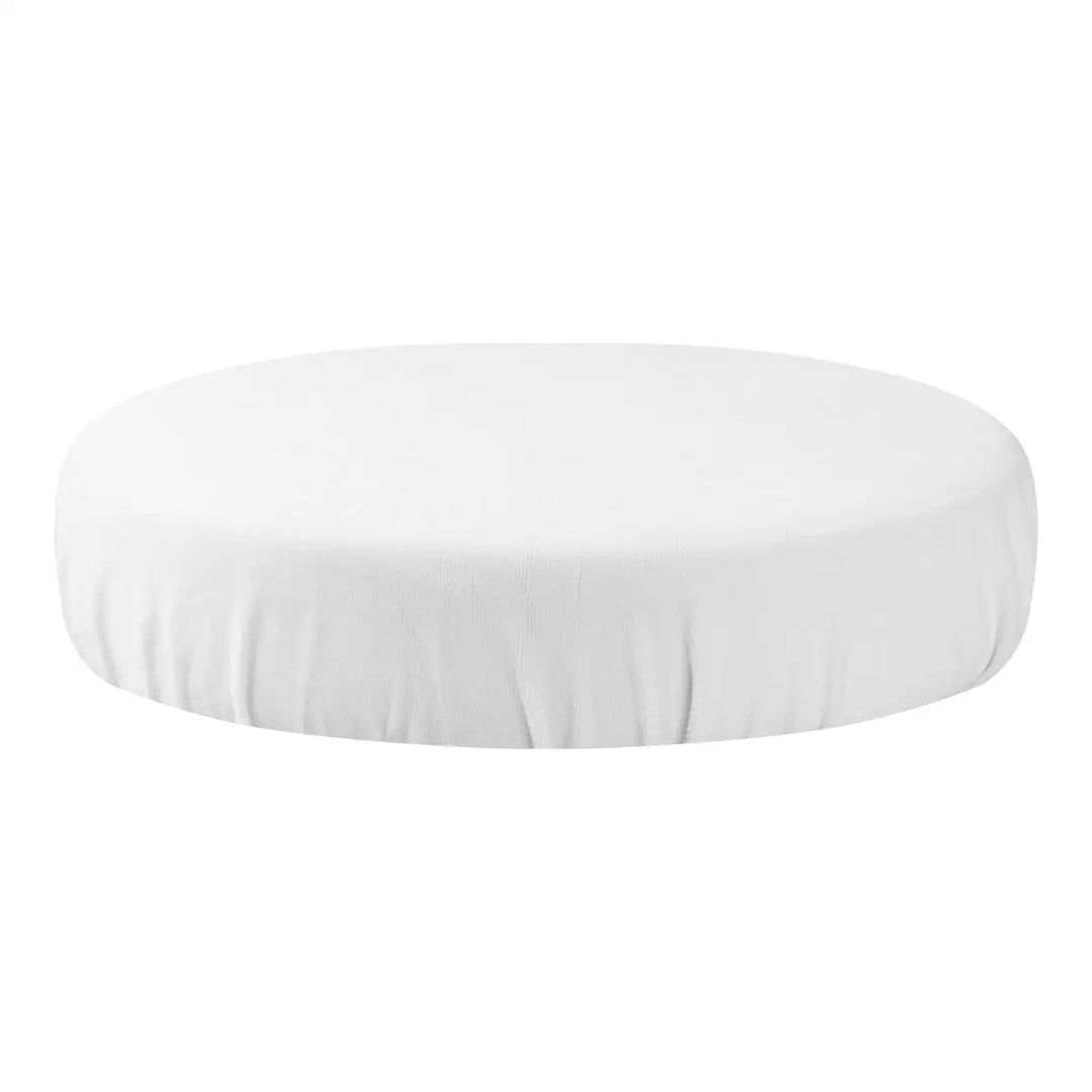 Schonbezug für Hocker Velours Weiß - Schonbezüge