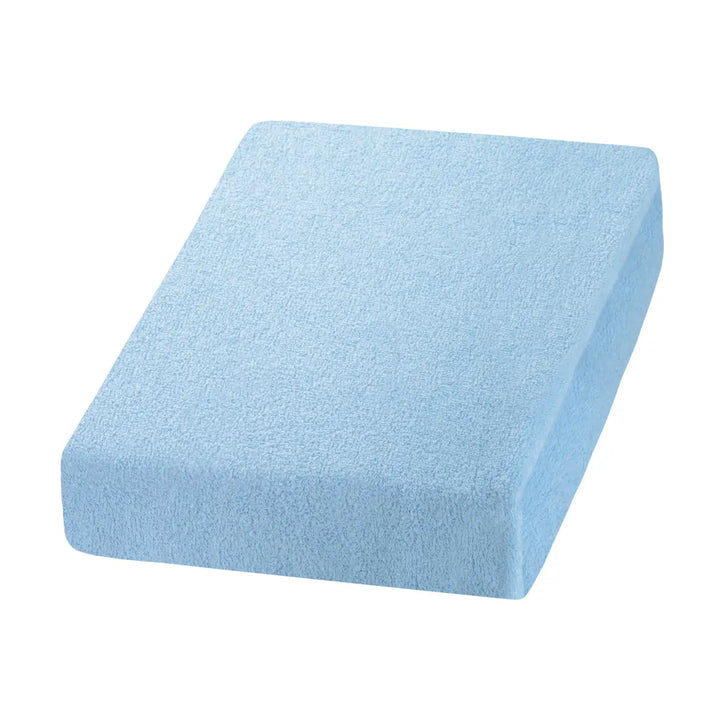 Hellblauer hochwertiger Terrycloth-Kissenbezug für Schonbezug Laken Weich Blau
