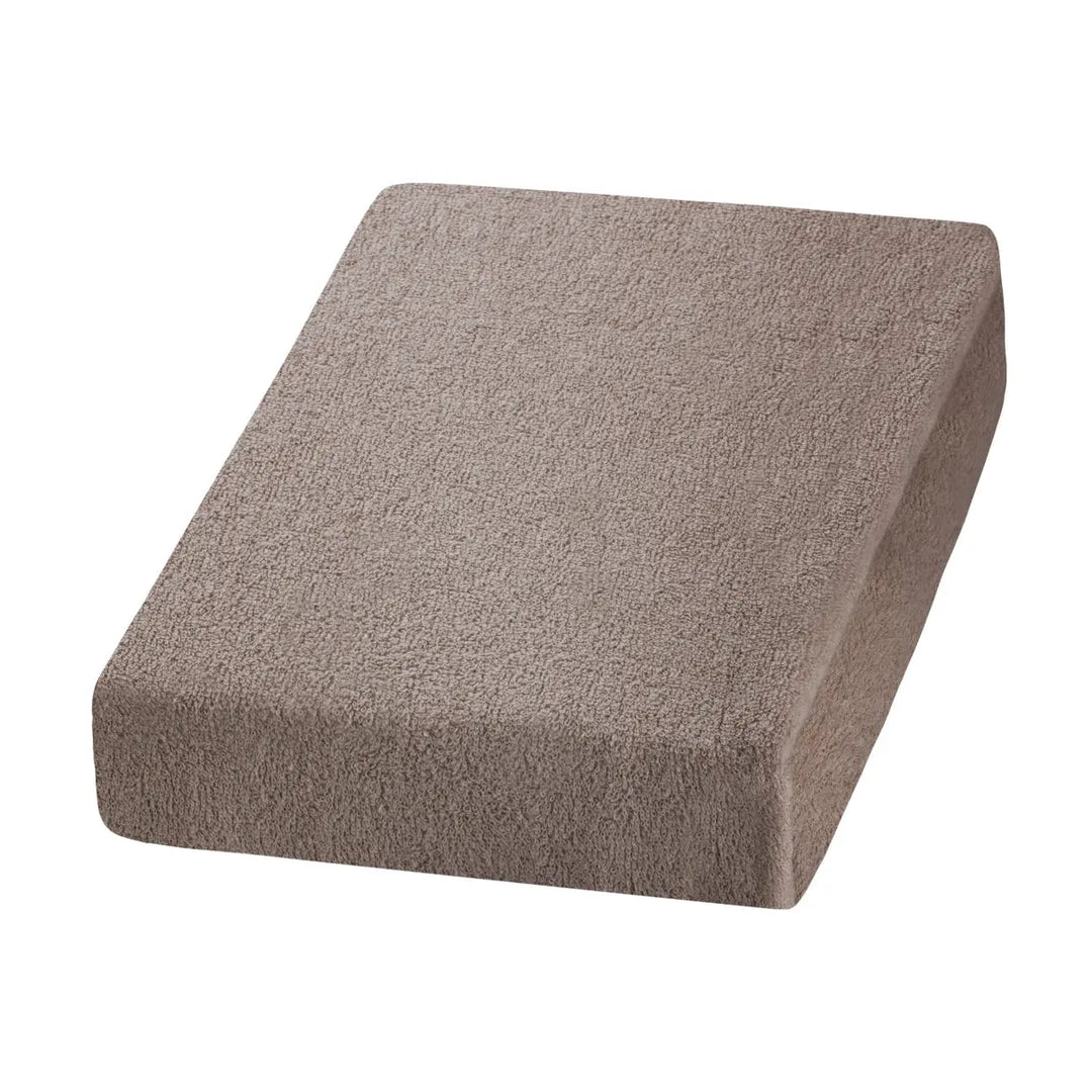 Rechteckiger Taupe-Terrycloth-Kissenbezug für Schonbezug Laken Weich Braun