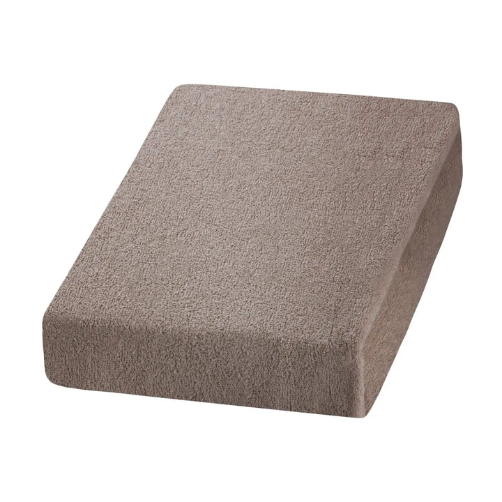 Rechteckiger Taupe-Terrycloth-Kissenbezug für Schonbezug Laken Weich Braun