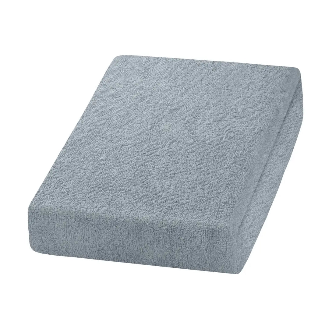 Faltbares graues Terrycloth-Decklaken Schonbezug Laken Weich Grau