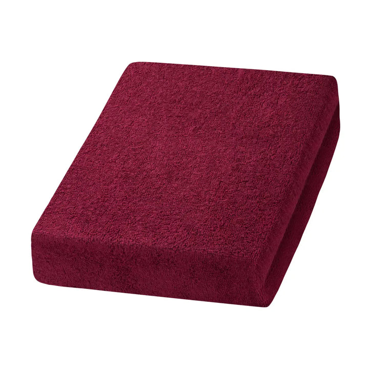 Maroon Terrycloth Handtuch für Schonbezug Laken Weich Weinrot