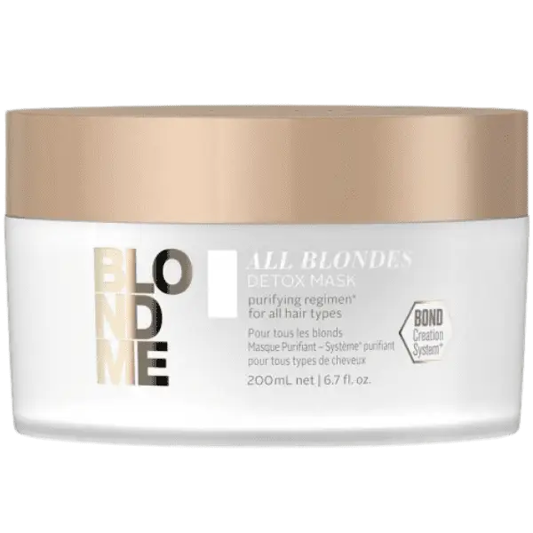 Blonde Haar Detox-Maske Schwarzkopf BlondMe All Blondes Detox Mask für pflegeleichtes blondes Haar