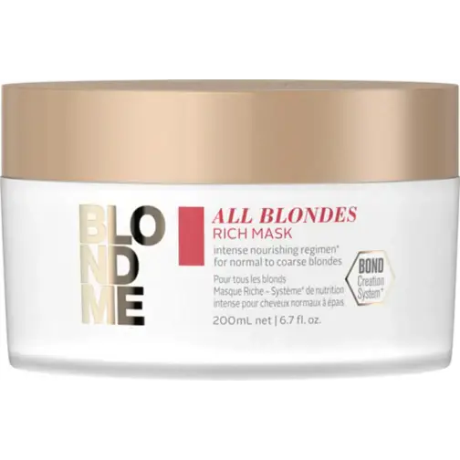 Blonde Hair Mask Schwarzkopf BlondMe All Blondes Rich Maske für gepflegtes blondes Haar